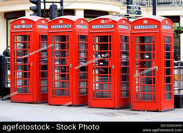 typisch britische Telefonzellen
