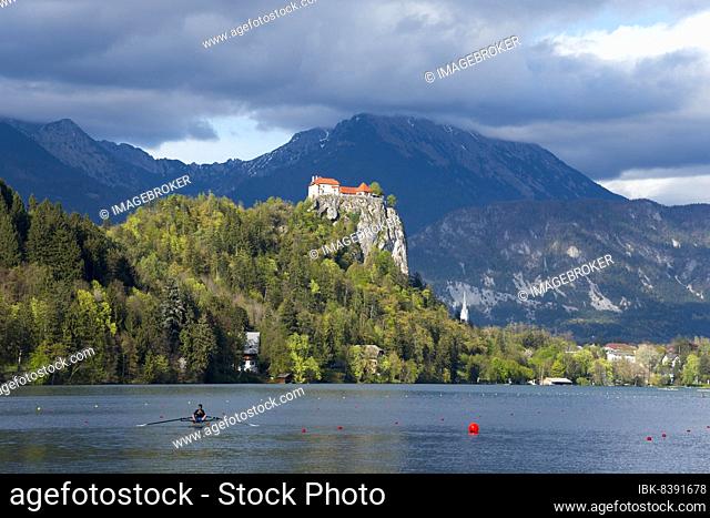 Bled Castle, Lake Bled, Lake Veldes, Blejsko jezero, Bled, Veldes, Feldes, Upper Carniola Region, Gorenjska, Slovenia, Balkans, Europe