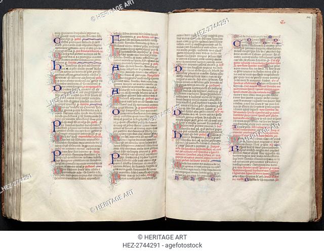 The Gotha Missal: Fol. 141v, Text, c. 1375. Creator: Master of the Boqueteaux (French); Workshop, and