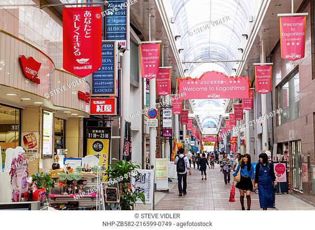 Japan, Kyushu, Kagoshima, Kagoshima City, Tenmonkan-dori Shopping Arcade