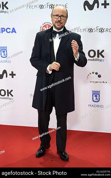 Santiago Segura attends 29th Jose Maria Forque Awards - Red Carpet at Palacio de Congresos de IFEMA on December 16, 2023 in Madrid, Spain