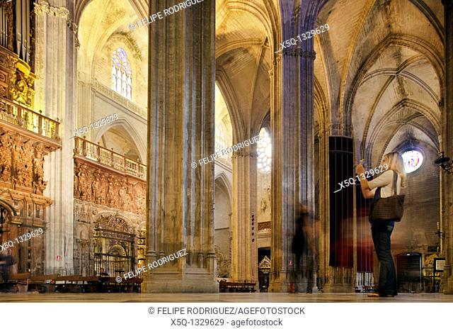 Interior of Santa Maria de la Sede Cathedral, Seville, Spain
