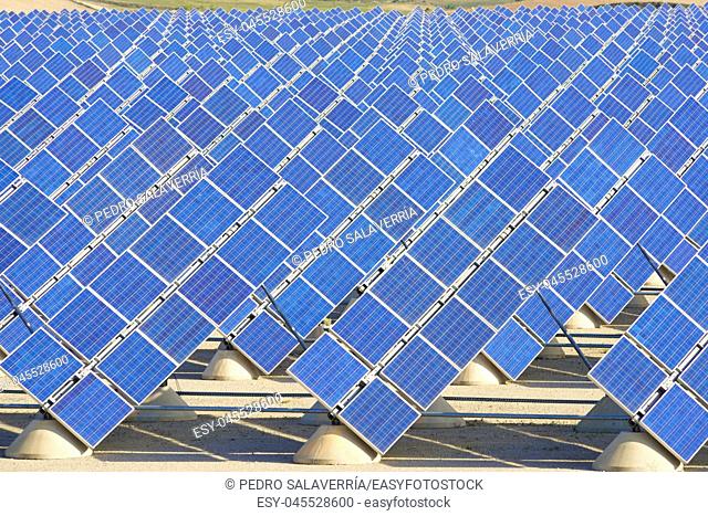 Photovoltaic panels for renewable electric production, Zaragoza province, Aragon, Spain