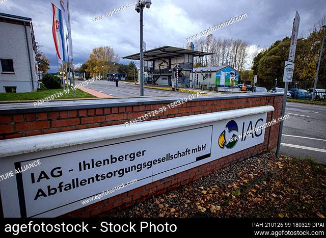 02 November 2020, Mecklenburg-Western Pomerania, Selmsdorf: The entrance area of IAG - Ihlenberger Abfallgesellschaft. 140 employees work at the Ihlenberg...
