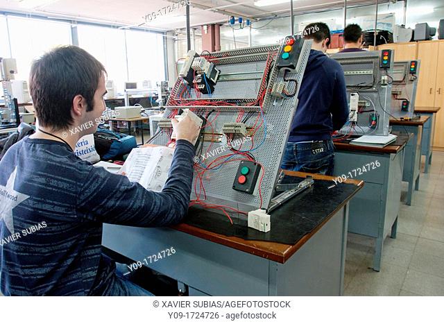 Electrical workshop, Secundary School, Salesians Sant Vicenç dels Horts, Baix Llobregat, Barcelona, Catalonia, Spain