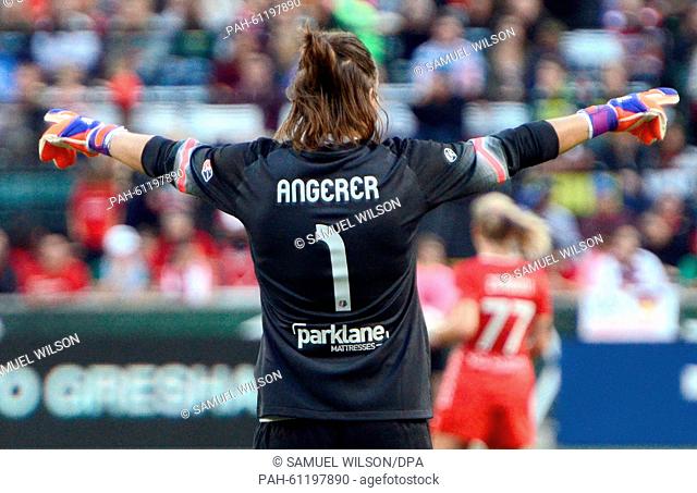 Portland Thorns goalkeeper Nadine Angerer in action during her last home match of the season of the Portland Thorns against the Washington Spirit of the...