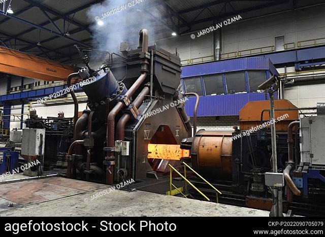 The Vitkovice Hammering processing metal plant, pictured on September 6, 2022, in Ostrava, Czech Republic. On the photo is seen quick forging machine SMX - 80...