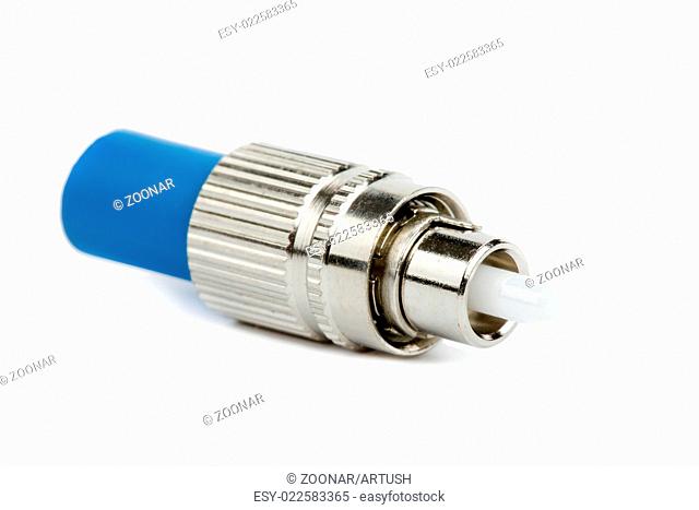 blue fiber optic FC connector