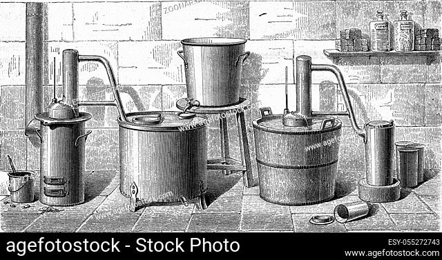Device Square, vintage engraved illustration. Magasin Pittoresque 1867