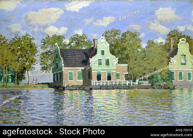 Künstler: Monet, Claude, 1840-1926 Titel: Häuser am Ufer der Zaan, 1871 Technik: Öl auf Leinwand Maße: 47, 7 x 73, 7 cm Standort: Städel Museum