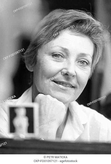 Jana Stepankova, Czechoslovak actress of the Vinohrady Theatre, poses on May 5, 1988, in Prague, Czechoslovakia. (CTK Photo/Petr Maticka)