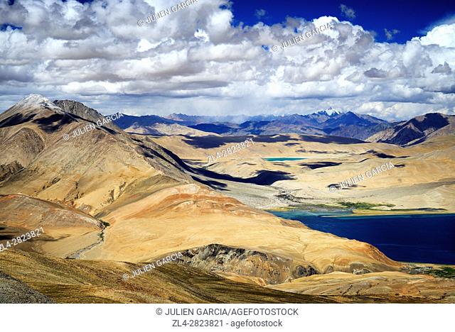India, Jammu and Kashmir State, Himalaya, Ladakh, high-altitude plateau of Changthang (Changtang), Tso Moriri lake (4530m)