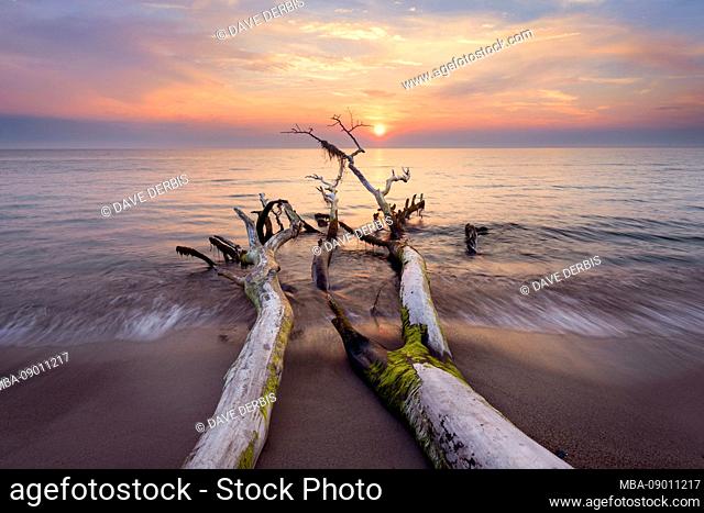 Summer, evening mood, sunset, beach, Baltic Sea, Mecklenburg-Vorpommern, Germany, Europe