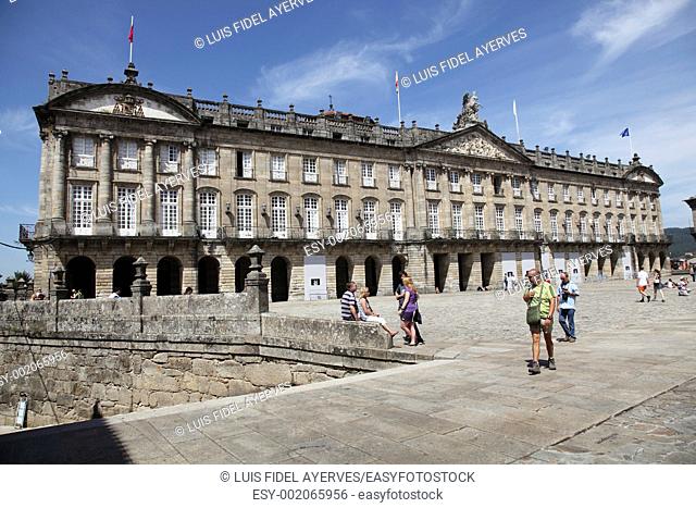 Palacio de Rajoy, Plaza del Obradoiro, Santiago de Compostela, Galicia, Spain