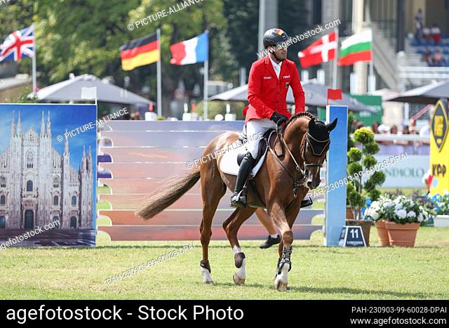 03 September 2023, Italy, Mailand: Equestrian sport: European Championship, Show Jumping, Individual, Final with 2 rounds