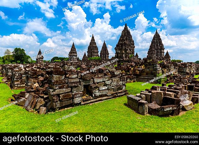 Prambanan temple near Yogyakarta on Java island Indonesia - travel and architecture background