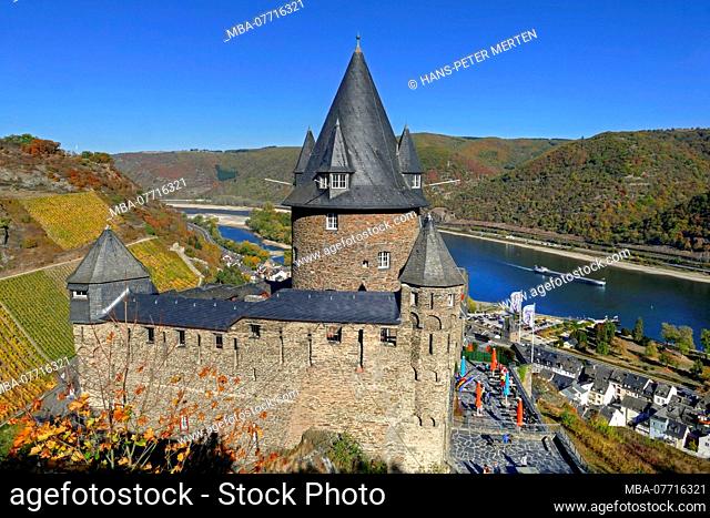 Stahleck Castle in Bacharach on the Rhine, Rhineland-Palatinate, Germany