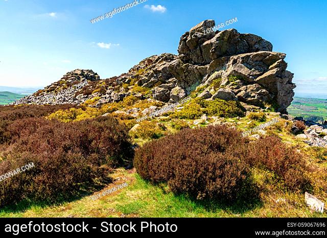 Shropshire landscape at the Stiperstones National Nature Reserve, England, UK