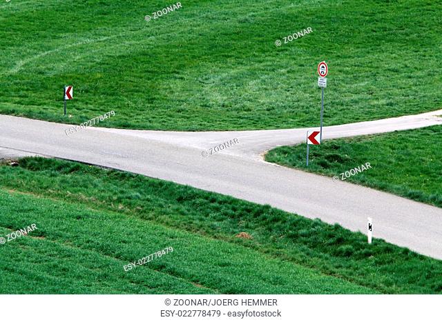 Agricultural landscape with junction, Bavaria