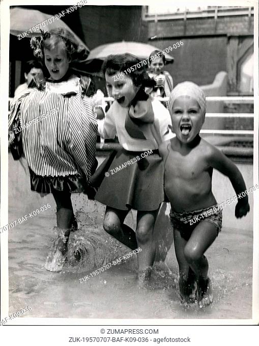 Jul. 07, 1957 - Dress Rehearsal For The Children's Dancing Matinee.: More than 300 children, aged from two to thirteen, are holding the annual dancing matinee...