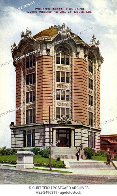 Woman's Magazine Building, Lewis Publishing Company, St Louis, Missouri, USA, 1910. Vintage postcard view of the exterior of the Woman's Magazine Building built...