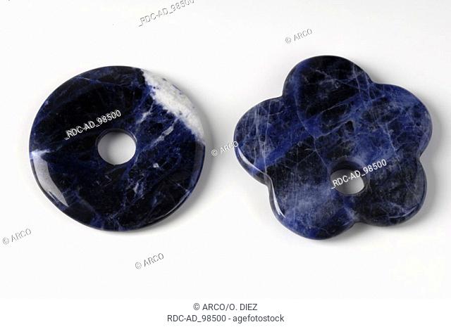 Sodalite semi-precious stones esotericism cut out object