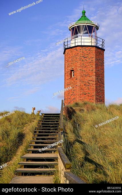 Little lighthouse, Quermatenfeuer, Kampen, Sylt, North Frisian Islands, North Frisia, Schleswig-Holstein, Germany, Europe