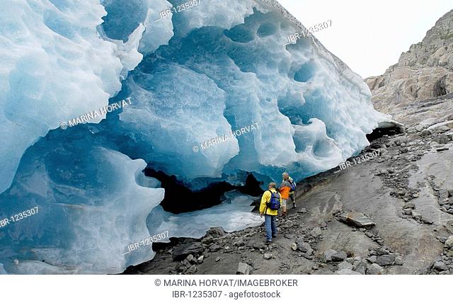 Breaking point, Grosser Aletschgletscher Aletsch Glacier, UNESCO world natural heritage, Switzerland, Europe