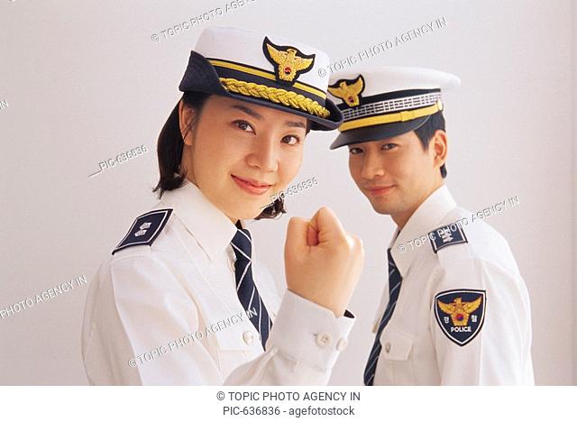 Police Officers in Uniform, Korea