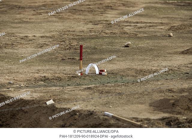 09 December 2018, Palestinian Territories, Jericho: A view of a minefield at the Land of The Monasteries in the area of Qasr al-Yahud ""Castle of the Jews""