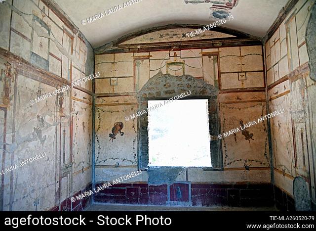 Domus of the Golden Cupids in the archaeological park of Pompei reopened to public after the lockdown , Pompei (Naples) ITALY-26-05-2020