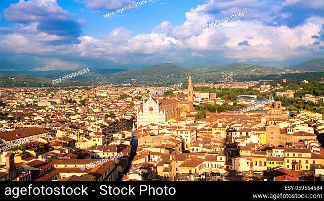 The panorama of Florence old city, Italy