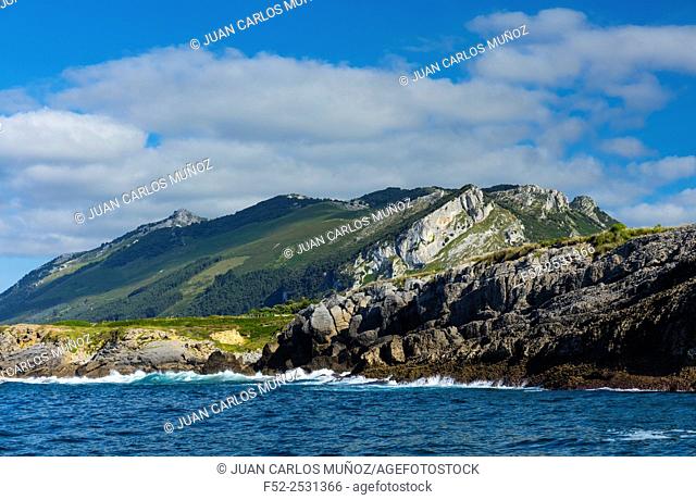 Cantabrian Coast in Sonabia, Oriñon and Islares, ""Montaña Oriental Costera"", Cantabrian Sea, Cantabria, Spain, Europe