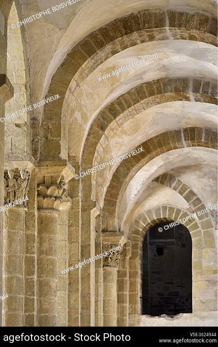 France, Aveyron, Unesco World Heritage Site, Conques, Abbey church of Sainte-Foy (11-12th C)