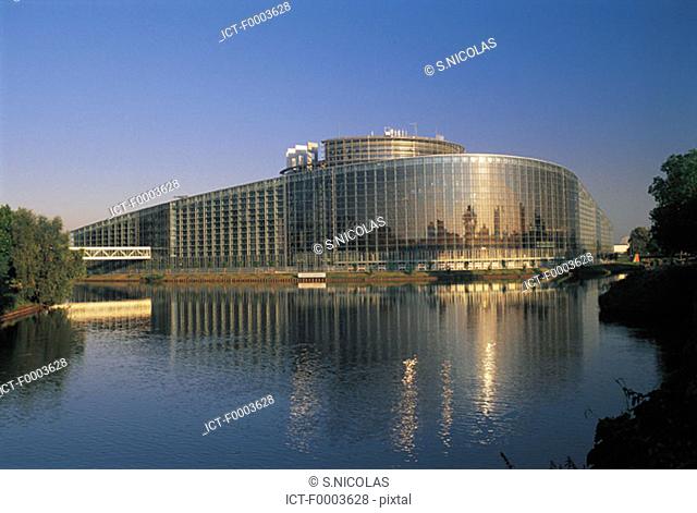 France, Alsace, Strasbourg, European parliament