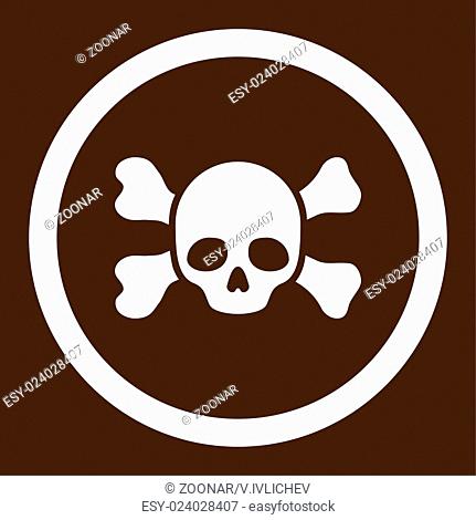Skull And Bones Rounded Vector Icon