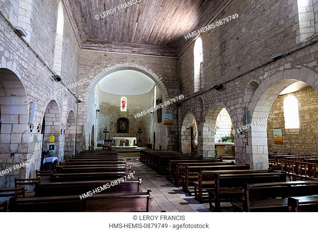 France, Charente Maritime, Pons, Saint Vivien de Pons church (12th century), on the way of Saint James, listed as World Heritage by UNESCO