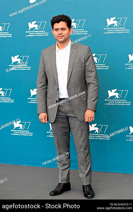 Actor Aditya Modak during The Discipline photocall. 77 Venice International Film Festival. Venice, Italy 04-09-2020