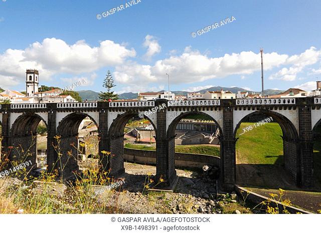 Bridge in the city of Ribeira Grande  Sao Miguel island, Azores, Portugal