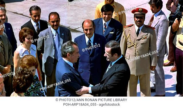 Hafez al-Assad; President of Syria 1971 – 2000. Greets President Nixon of the USA at Damascus in 1974 World History Archive