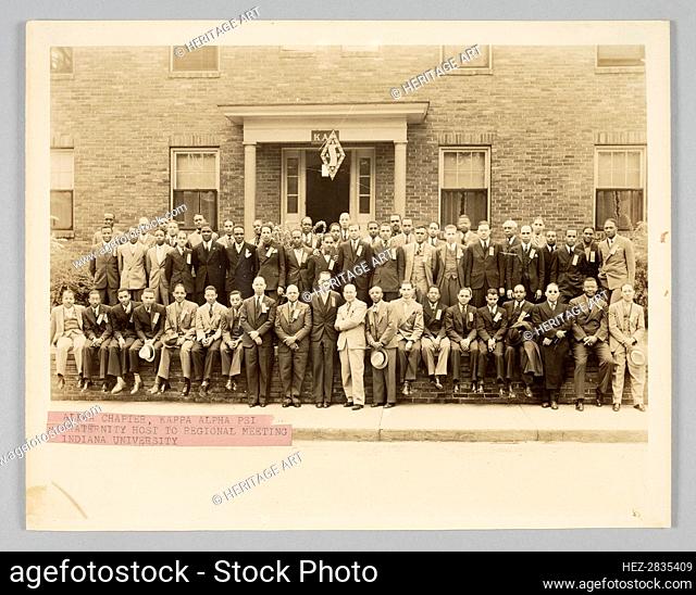 Photograph of Kappa Alpha Psi members, 1937-1938. Creator: Dexheimer-Carlon Studios