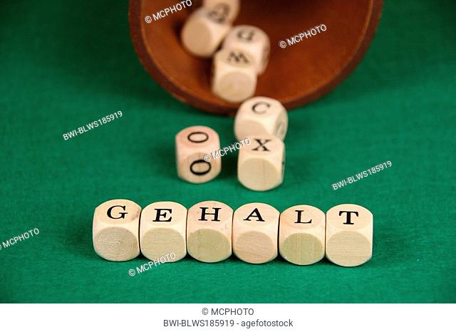 'Gehalt' set by letter dice