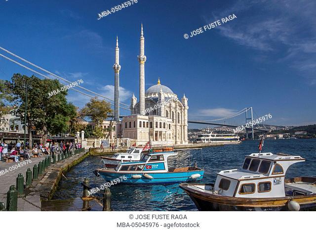 Turkey, Istanbul City, Ortakoy District, Grand Mecidiye Mosque