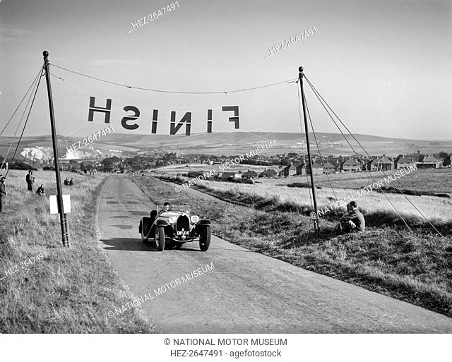 Bugatti Type 55 of CI Craig competing at the Bugatti Owners Club Lewes Speed Trials, Sussex, 1937. Artist: Bill Brunell