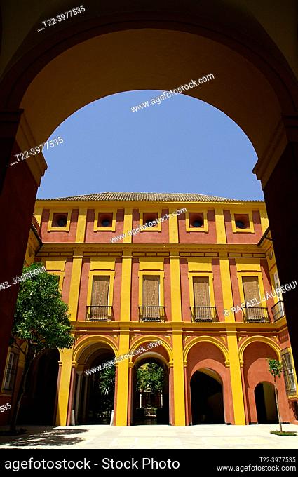 Seville (Spain). Courtyard inside the Archbishop's Palace in the city of Seville