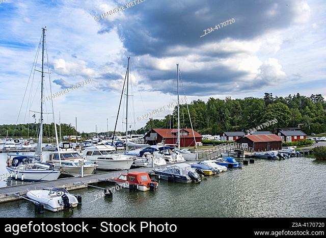 Boats in the Slätbaken haven, Sweden