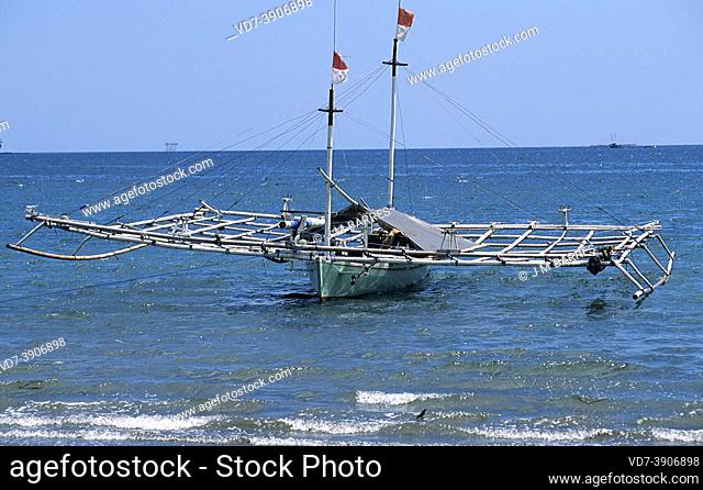 Parepare or Pare-Pare, traditional catamaran. Sulawesi, Indonesia