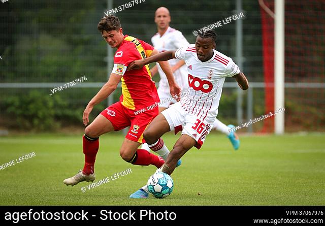 Standard's William Balikwisha fights for the ball during a friendly game bewteen Standard Liege and Dutch Go Ahead Eagles during a training camp of Belgian...