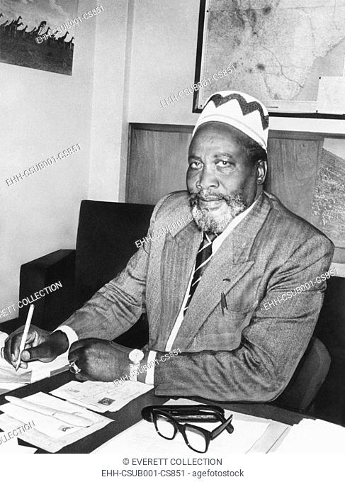Jomo Kenyatta, shortly before Kenya was granted independence on Dec. 12, 1963. As leader of the KANU party, (Kenya African National Union)