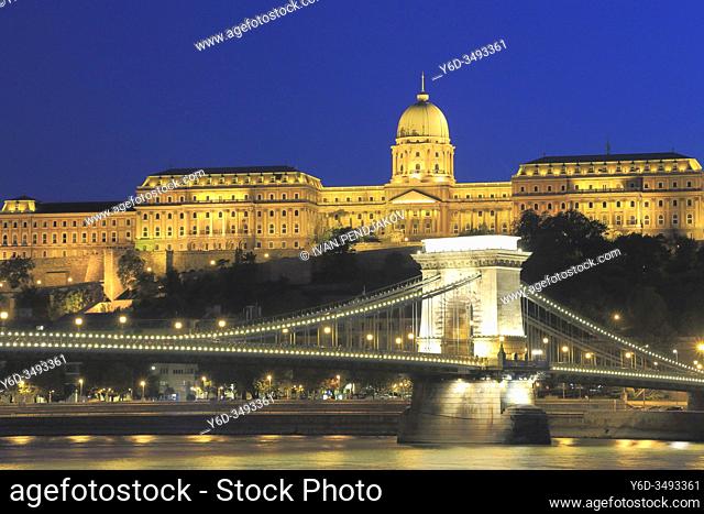 Buda Castle in the Evening, Budapest, Hungary